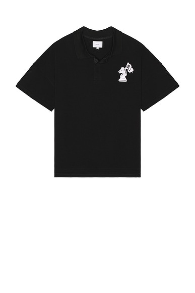 Pique Boxy Polo Shirt
