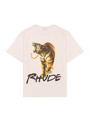 Rhude Tiger Tee in Ivory
