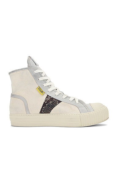 Shop Rhude Bel Airs Sneaker In White  Beige & Snake