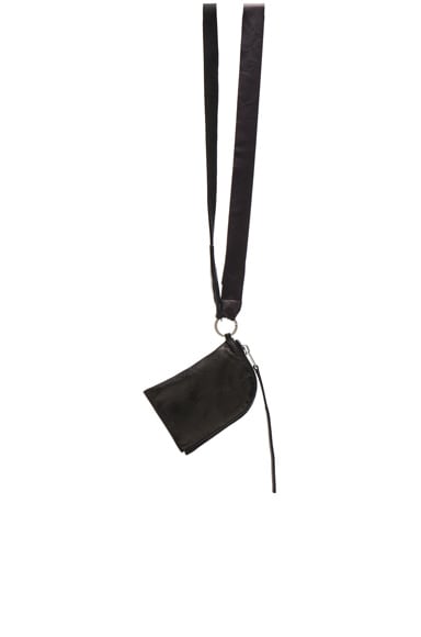 Rick Owens Neck Wallet in Black | FWRD