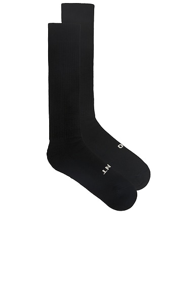 Rick Owens So Cunt Socks in Black & Dinge