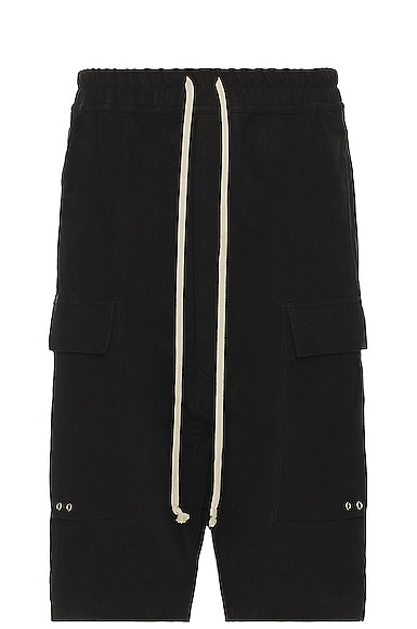 Rick Owens Cargo Pod Shorts in Black