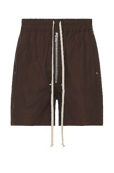 Rick Owens Bela Boxer Shorts in Brown | FWRD