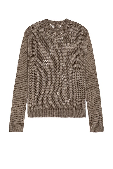 Rick Owens Round Neck Sweater in Dust