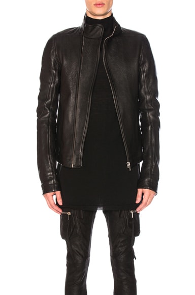 Rick Owens Mollino Biker Jacket in Black | FWRD