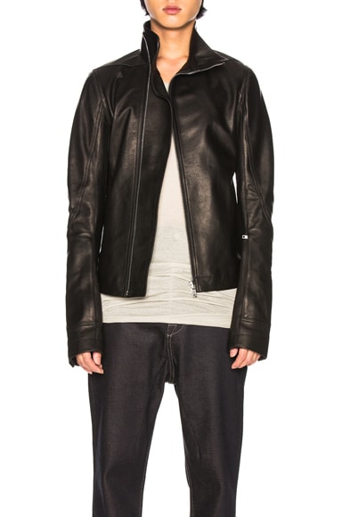 Rick Owens Mollino Biker in Black | FWRD