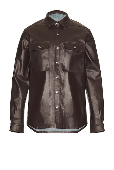 Rick Owens Outershirt in Mahogany