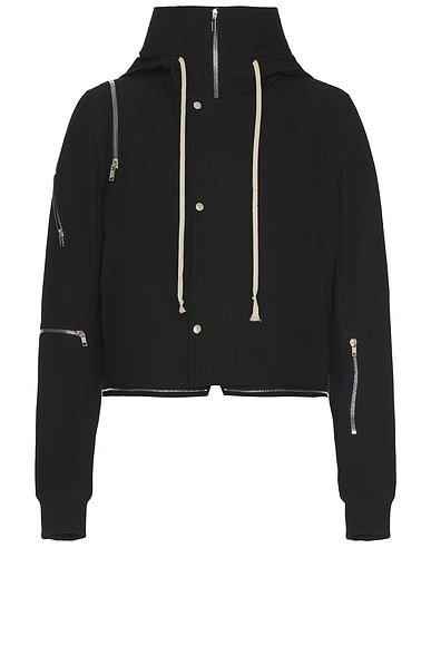 Rick Owens Bonotto Cropped Headon Parka in Black
