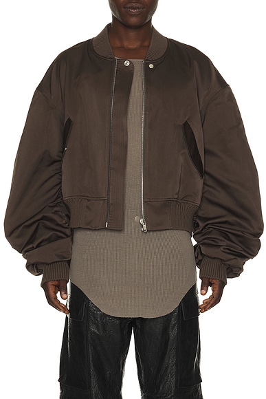 Rick Owens Secchia Flight Jacket in Dark Dust