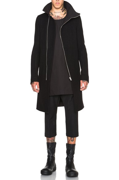 Rick Owens Tubeway Coat in Black | FWRD