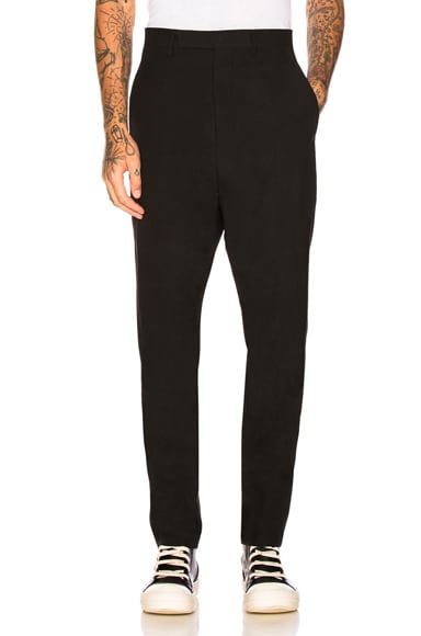 パンツ Rick Owens 18FW Astaire Trouser Rick Owens Astaire Pants in Black | FWRD