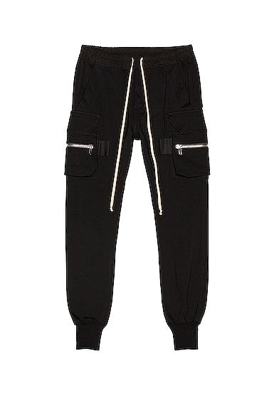 Rick Owens Jersey Mastodon Cargo in Black