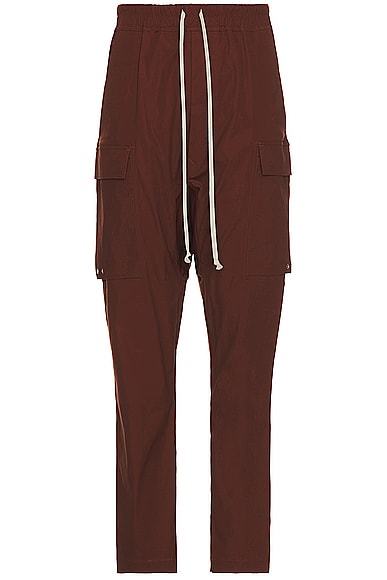 Shop Rick Owens Long Cargo Pant In Henna