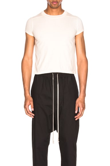 Rick Owens Short Level Tee in Natural | FWRD