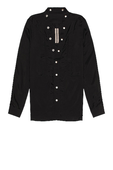 Rick Owens Larry Fogpocket Shirt in Black | FWRD