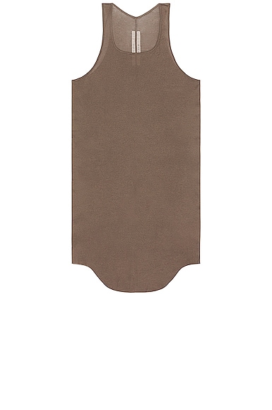 Rick Owens Basic Rib Tank In Dust