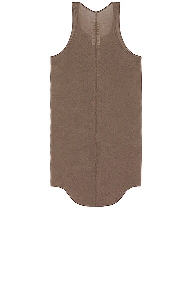 Rick Owens Basic Rib Tank In Dust