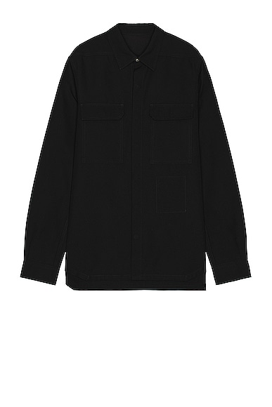 Rick Owens X Bonotto Outer Shirt in Black