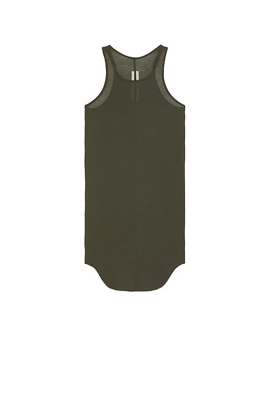 Rick Owens Basic Rib Tank in Forest