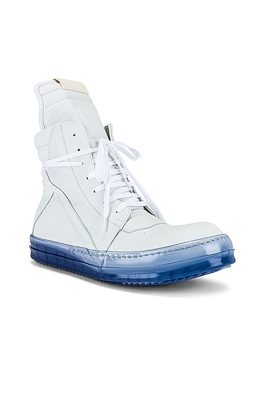 Rick Owens Geobasket Sneaker in Chalk White & Nublu | FWRD