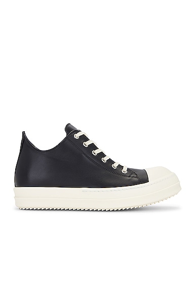 Low Calf Leather Sneaker In Black & Milk