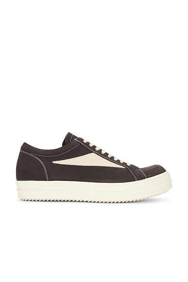 Rick Owens Vintage Sneaker In Black & Milk in Black & Milk | FWRD