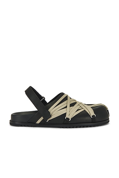 Rick Owens Megalaced Mule Granola in Black