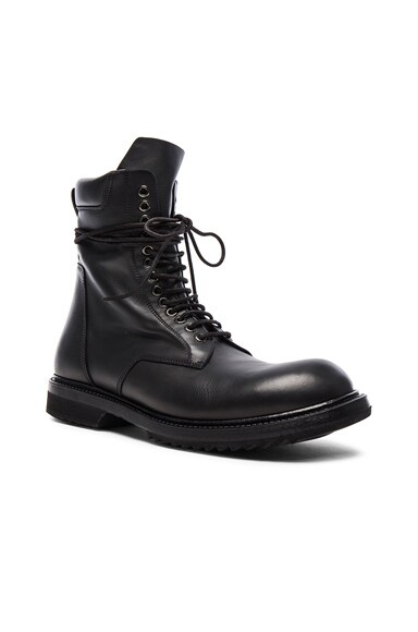 Low Leather Army Boots