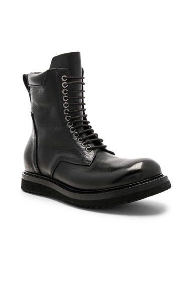 Leather Low Army Boots