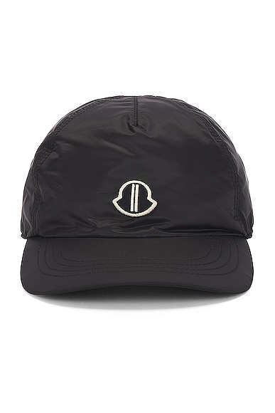 Rick Owens X Moncler Baseball Hat in Black | FWRD Rick Owens X Moncler Baseball Hat in Black | FWRD