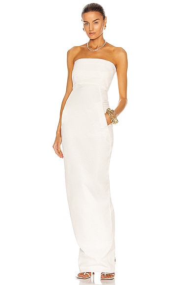 Rick Owens Bustier Gown in Milk | FWRD