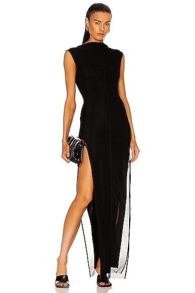 RICK OWENS SIMPLE COLLAGE GOWN,RICK-WD166