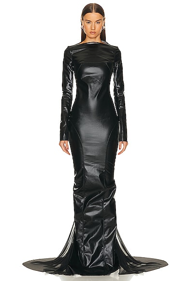 Shop Rick Owens Al Column Dress In Black