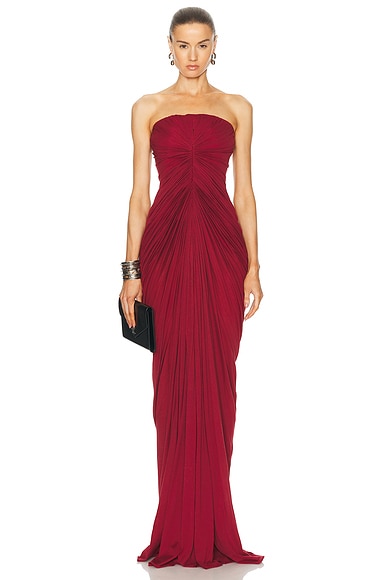 Rick Owens Radiance Bustier Gown in Cherry
