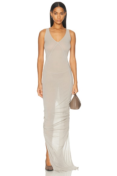 Rick Owens V Tank Dress in Pearl