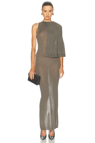 Sleeveless Scarf Gown