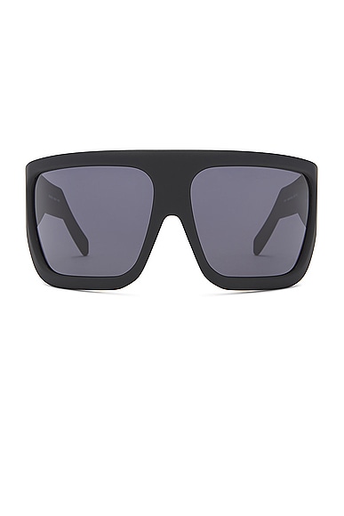 Rick Owens Davis Sunglasses in Black & Black