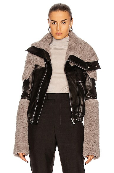 Rick Owens Keith Jacket in Black & Dirt | FWRD Rick Owens Keith Jacket in Black & Dirt | FWRD