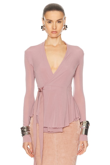 Shop Rick Owens Hollywood Jacket In Dusty Pink
