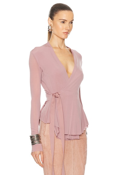 Shop Rick Owens Hollywood Jacket In Dusty Pink