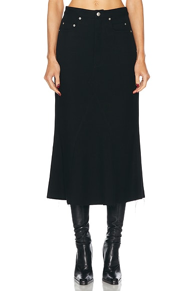 Rick Owens Long Skirt in Black