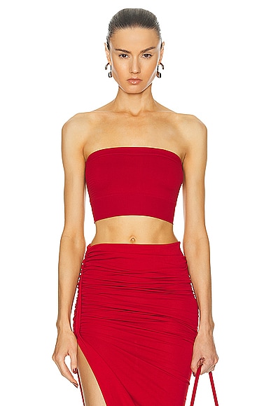 Rick Owens Bandeau Top in Cardinal Red