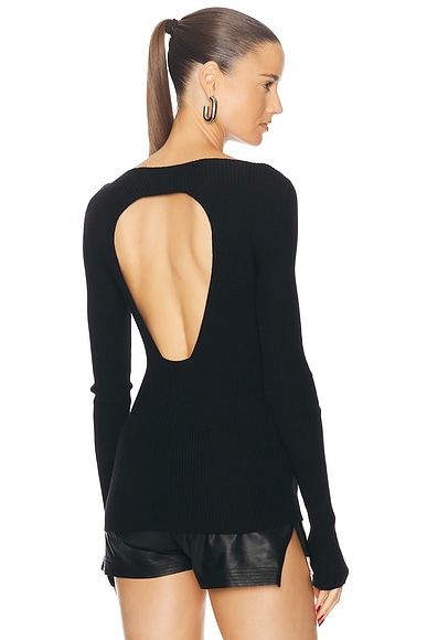 Rick Owens Long Sleeve Top in Black