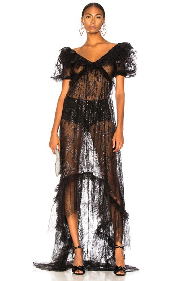 Lace V Neck Dress