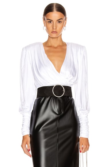 Redemption Draped Top in White | FWRD