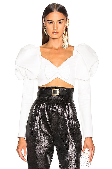 Cropped Bustier Bow Top