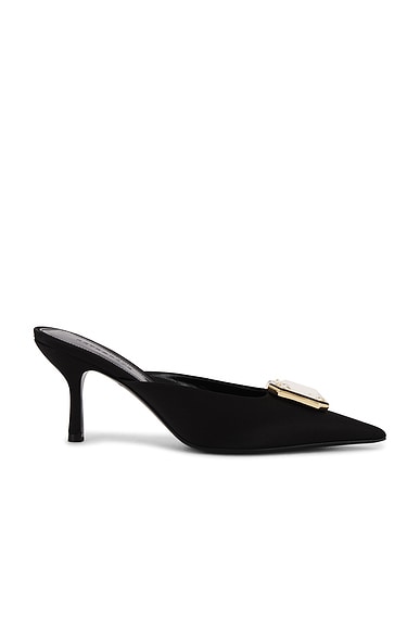 Francesca Satin Kitten Mule