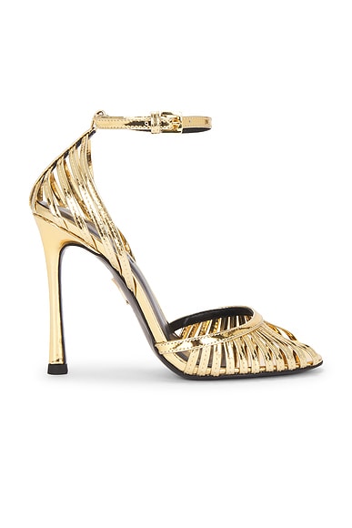 retrofete Analu Heel in Gold Mirror