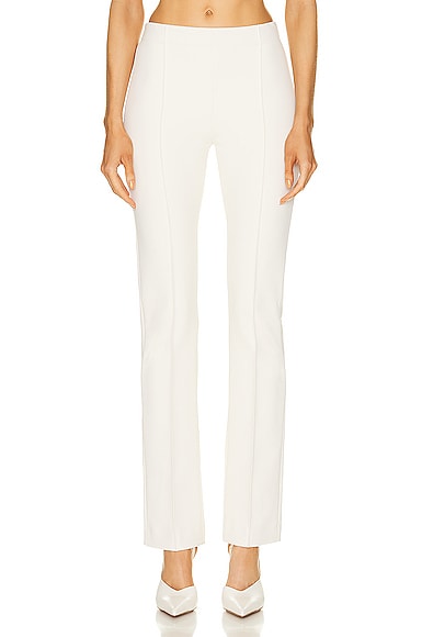 Rosetta Getty Stovepipe Straight-leg Pull-on Pants In Parchment