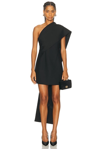 Rohe Short Sculptural Sash Dress in Black
